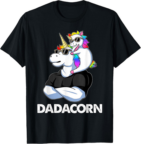 Dadacorn  Unicorn Dad and Baby Christmas Papa Father's Day T-Shirt