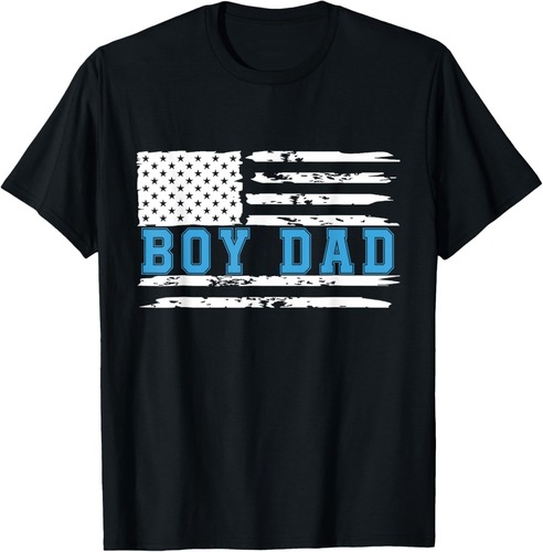 Boy Dad Proud Dad Of Boy Father of Boy Shirt For Dad US Flag T-Shirt