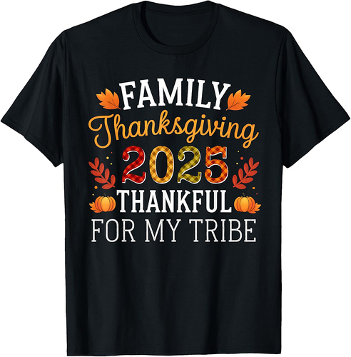 Family Thanksgiving 2025 Thankful For My Group Autumn T-Shirt