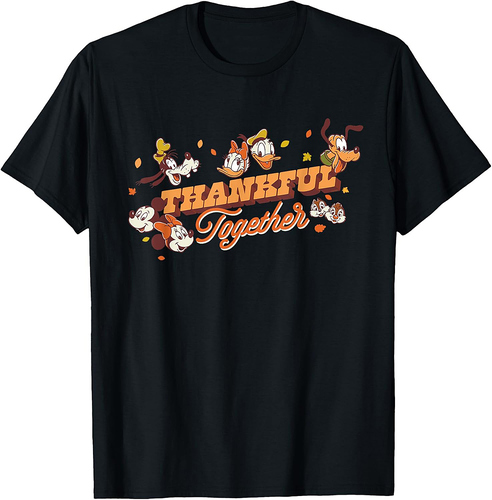 Disney Mickey Mouse and Friends Fall Thankful Together T-Shirt