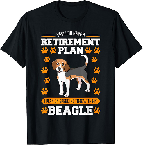 Beagle Retired Breeder Dog Hunting Hare Retirement Plan T-Shirt