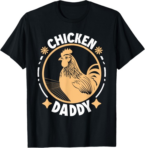 Chicken Daddy Vintage Rooster For Dad Farmer Fathers Day T-Shirt