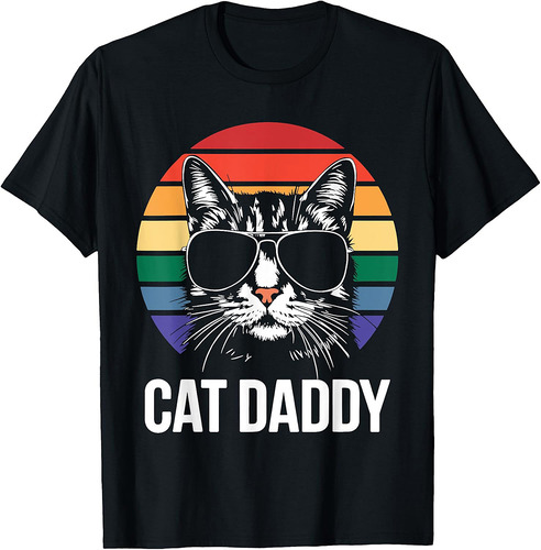 Cat Daddy Shirt Best Cat Dad Ever Men Fathers Day T-Shirt