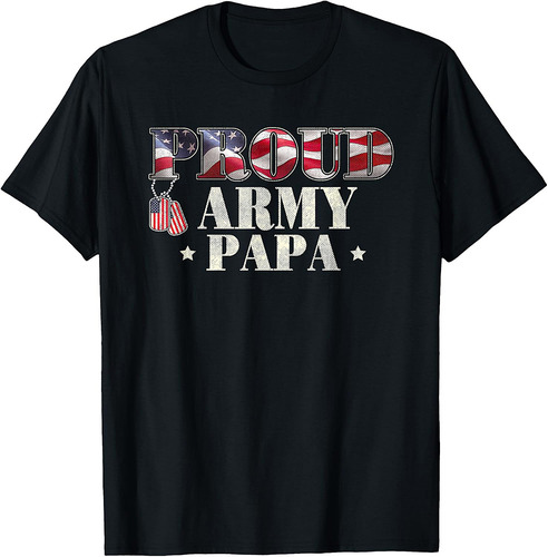 Army Veteran Papa Fathers Day T-Shirt