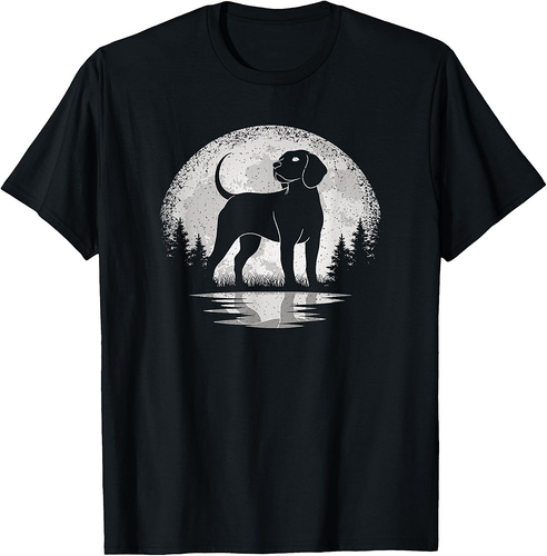 Beagle Moon Vintage Beagle Lover Men Women T-Shirt