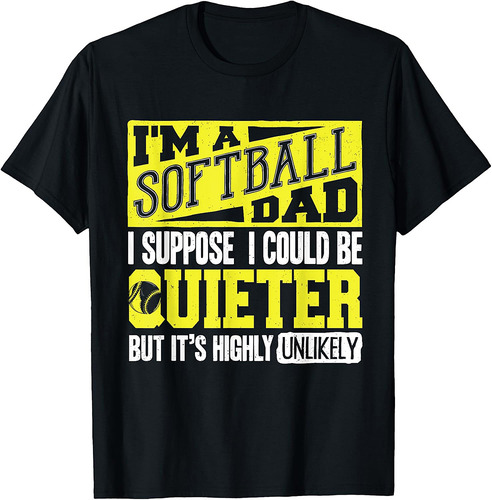 Softball Dad Shirt Men Softball Lover Fathers Day T-Shirt