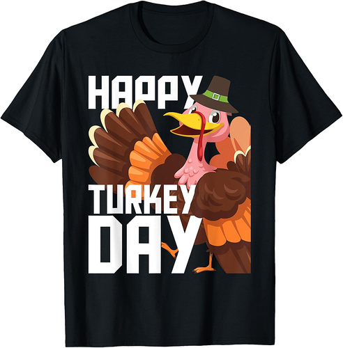 Happy Turkey Day Thanksgiving Fall Autumn Holiday T-Shirt