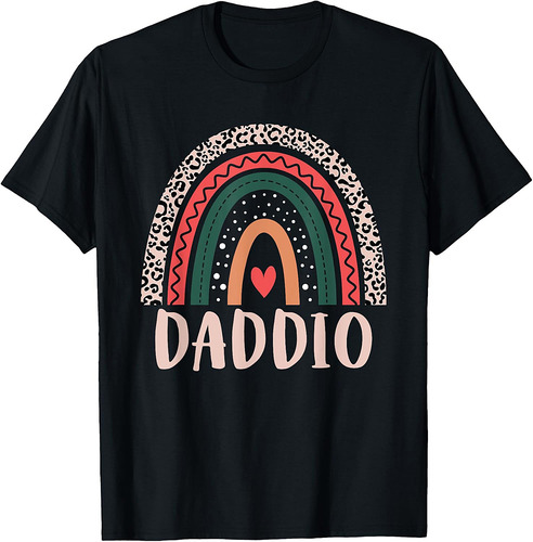Daddio Rainbow Grandpa Grandfather Mens Fathers Day Daddio T-Shirt