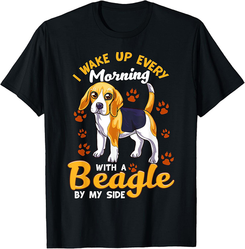Cute I Wake Up Every Morning With a Beagle By My Side Puppy T-Shirt