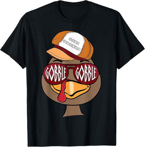 Thanksgiving Gobble Gobble Turkey Trot Pilgrim Give Thanks T-Shirt