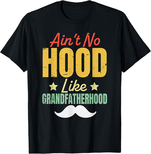 Grandpa & Son Ain't No Hood Like Grandfathehood Father's Day T-Shirt