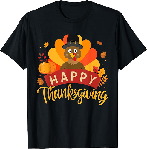 Happy Thanksgiving Turkey for Family Dinner Feast Unisex T-Shirt