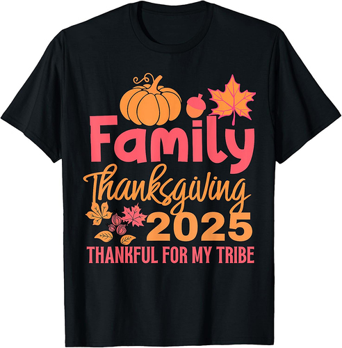 Family Thanksgiving 2025 Pumpkin Group Matching T-Shirt