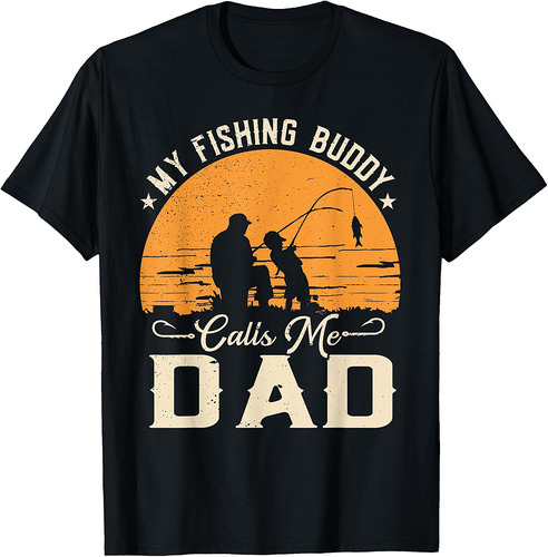 Fishing Buddies Dad And Son Fathers Day Matching Fishing T-Shirt