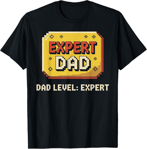 Dad Level Expert Gamer Badge Father's Day T-Shirt