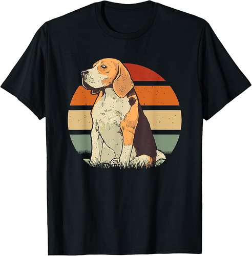 Beagle Retro Sunset Dog Pet Men Women Girls T-Shirt