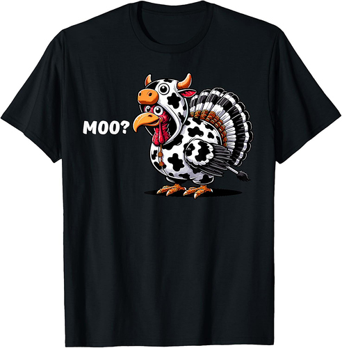 Turkey Moo Moo Funny Thanksgiving T-Shirt