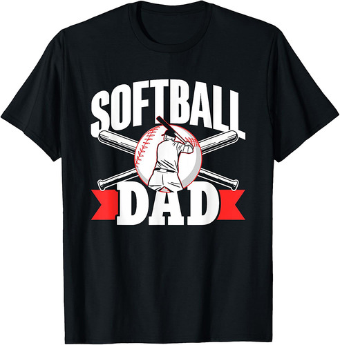 Softball Dad Hobby Lover Player Softballer Softball Father T-Shirt