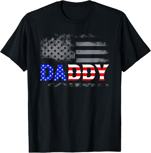 Dad 4th of July American Flag Daddy Dad USA T-Shirt