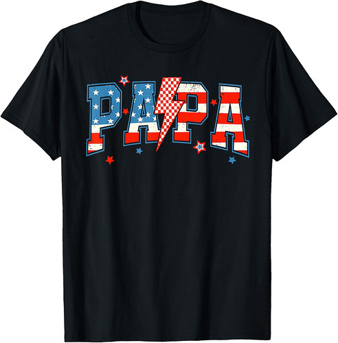Papa 4th Of July American Patriotic Dad Grandpa Men T-Shirt
