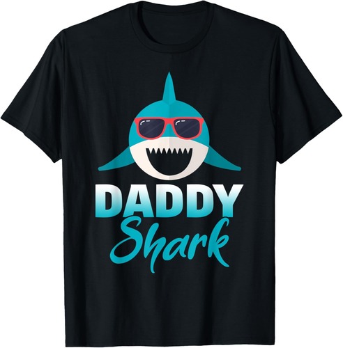 Mens Daddy Shark Wearing Cool Sunglasses Dad Gift T-ShirT