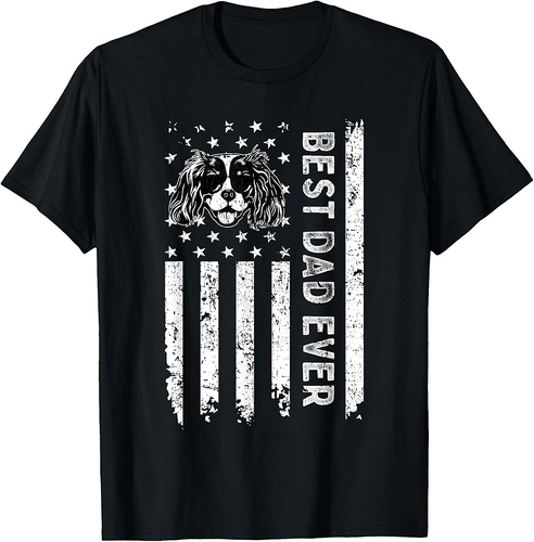 Best Cavalier King Charles Spaniel Dog Dad Ever Fathers Day T-Shirt