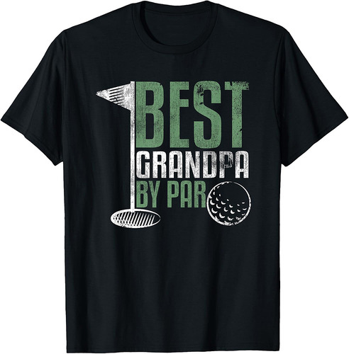 Best Grandpa By Par Father's Day Golf Grandad Golfing Gift T-Shirt
