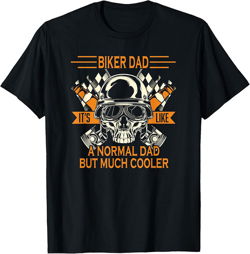 Retro Biker Dad Daddy Motorcycle Father's Day Biker T-Shirt