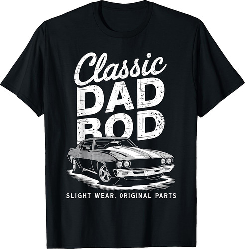 Funny Father's Day Classic Dad Bod Vintage Car Graphic Mens T-Shirt