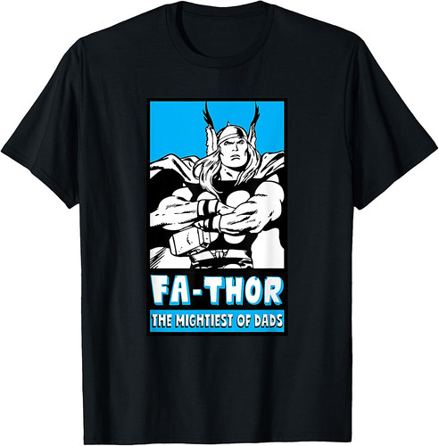Marvel Fa-Thor Mightiest Of Dads Retro Poster Father's Day T-Shirt