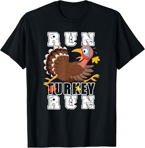 Funny Turkey Run Costume Thanksgiving Running Turkey Trot T-Shirt