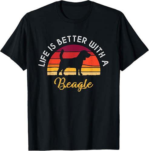 Retro Vintage Life Is Better With A Beagle Lover Shirts T-Shirt