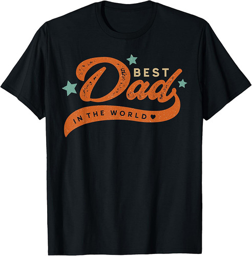Best Dad In The World Distressed Father's Day Outfit T-Shirt