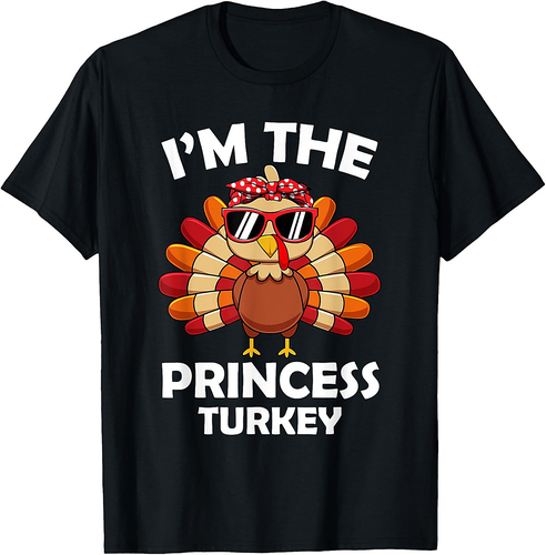 Princess Turkey Family Group Matching Thanksgiving Party T-Shirt