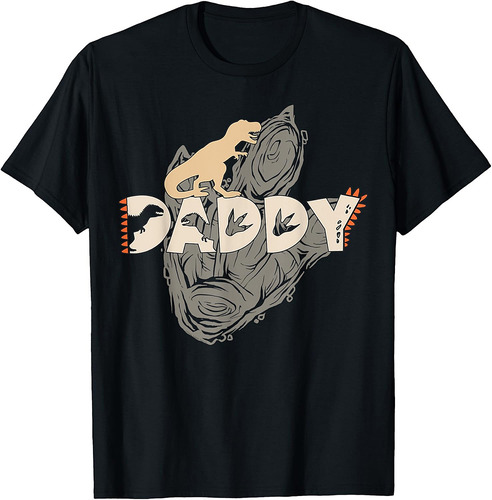Mens Matching Family Daddysaurus Footprint Father's Day T-Shirt