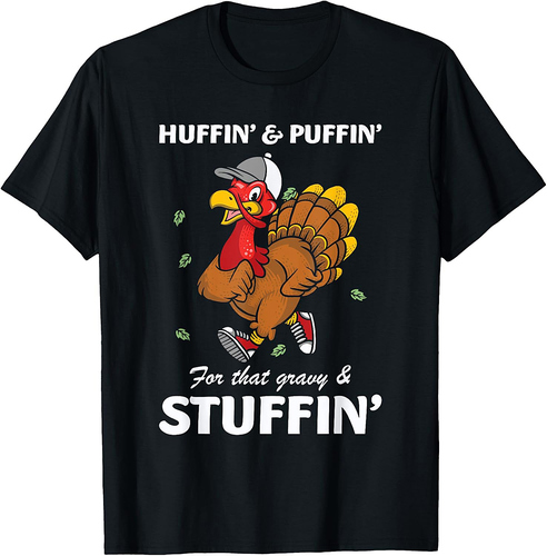 Marathon Running Turkey Trot Funny Thanksgiving Team T-Shirt