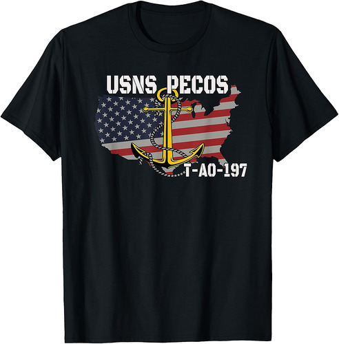 USNS Pecos T-AO-197 Replenishment Oiler Ship Veterans Day T-Shirt