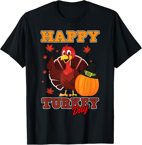 Happy Turkey Day Thanksgiving Family feast T-Shirt