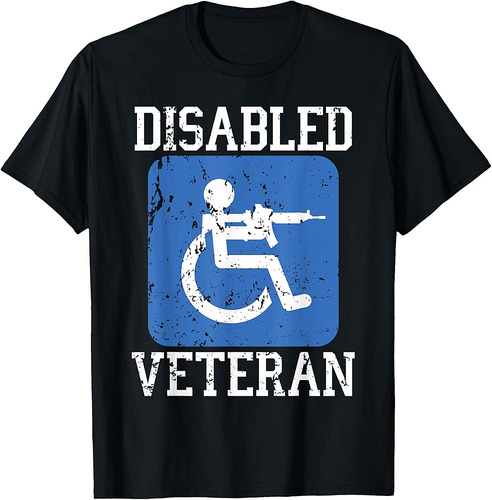 Disabled Veteran Armed Forces Military Soldier Army USA T-Shirt