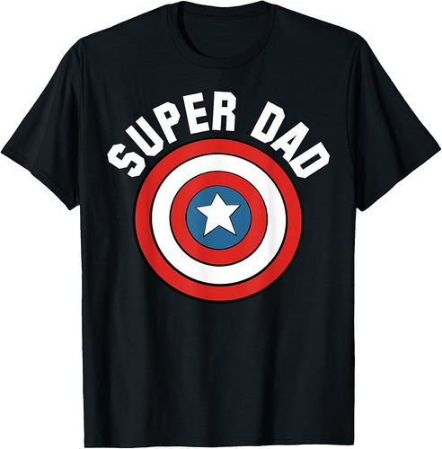 Marvel Father's Day Super Dad Captain America Shield T-Shirt