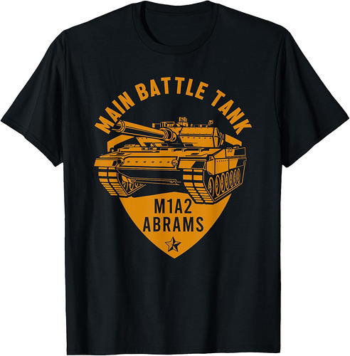 Main Battle Tank M1A2 Abrams Battlefield Veteran Military T-Shirt