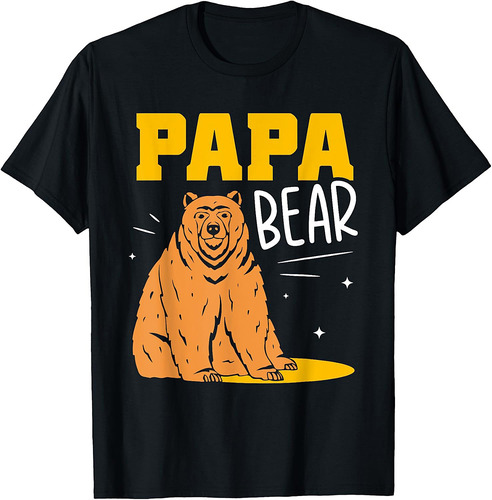 Papa Bear Animal Pun Bears Lover Bear Dad Father Daddy T-Shirt