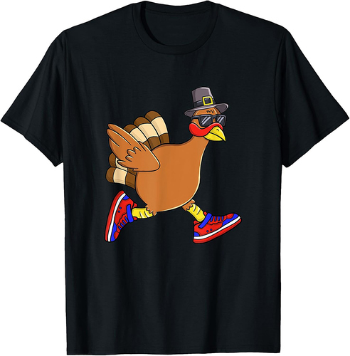 Turkey Trot Funny Thanksgiving Day Running 5K Pilgrim Gift T-Shirt
