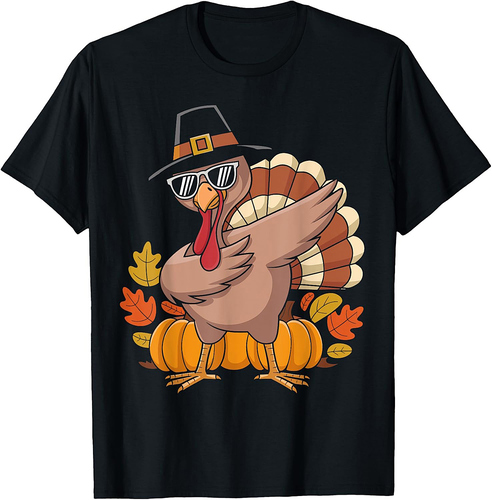 Turkey Pumpkin Funny Turkey Thanksgiving Day T-Shirt