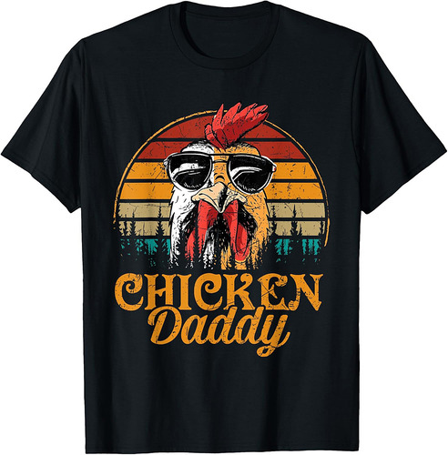 Chicken Daddy Vintage Poultry Farmer Funny Fathers Day T-Shirt