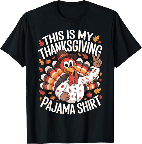 This Is My Thanksgiving Pajama Shirt Pjs Adult Men Women T-Shirt