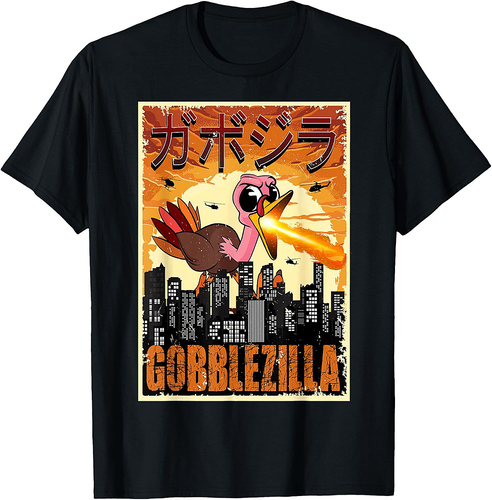 Gobblezilla Turkey Thanksgiving T-Shirt