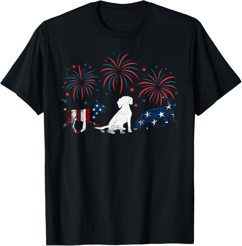 Beagle Dog USA Flag Patriotic Men Women 4th Of July T-Shirt