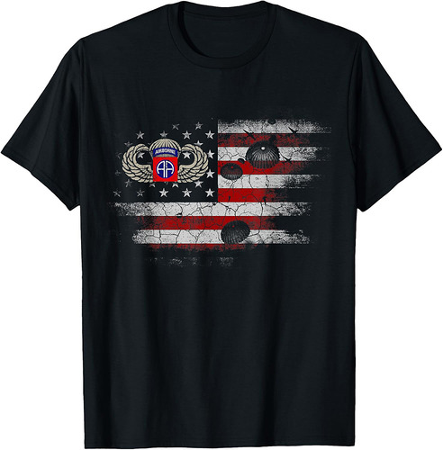 82nd Army Airborne Division Flag Tshirt, Veterans Day Gift T-Shirt