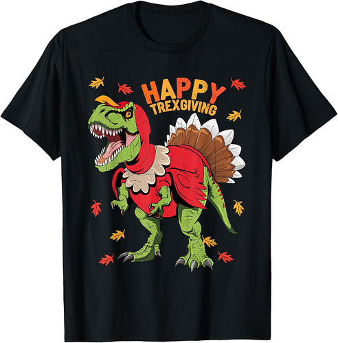Happy Trexgiving T Rex Dinosaur Turkey Thanksgiving Boys Men T-Shirt
